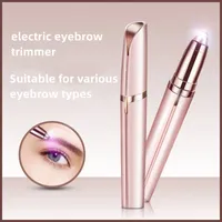 Elektrische Augenbraue Trimmer Tragbare Minirasierer Augenbrauen Epilierer Für Frauen Makeup Stift Epil Haarentfernung Schmerzloser USB-Ladegerafrikaner Epilierer