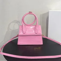 새로운 기하학적 이중 반지 석재 패턴 가죽 손으로 가죽 디자이너 다기능 어깨 가방 핑크 블랙 패션 트렌드 여성 가방