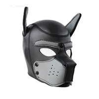 2022Role Sexy Adult Cosplay Play Dog Full Head Mask Soft Padded Latex Rubber Puppy Games Adults Products for 2107222783