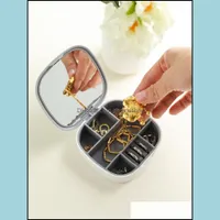 Bolsas de jóias Bolsas de embalagem Display 2022 Caixa de armazenamento Mini Ring Bracelet Mirror Conveniente Lipstick Drop entrega 2021 qmmko