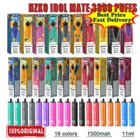 HZKO IDOL MATE POD POD E-cigarettes Kit de périphérique 1500mAh Batterie 3800 Papuffs Préfilés Cartouilles 11 ML Vape Pen Vs Plus Bar 100% authentique IDOL MAX VIDE