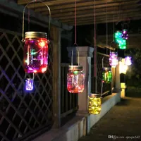 Solar Powered Led Mason Jars Light Up Lid String Fairy Star Lights Virts на серебряных крышках для стеклянного рождественского сада