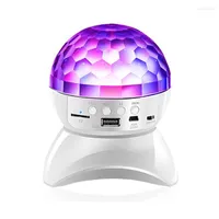 Tragbare Lautsprecher 7 Farbkabellose Bluetooth -Lautsprecher Disco Ball Mini Musik Mobile Bühnenleuchte -Club -Party laut DJ Tfportable