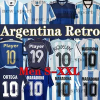 Retro Soccer Trikots Argentina Maradona 1978 1985 1986 1994 1998 2010 2006 2014 Batistuta Crespo Zanetti Men Jersey Fußballhemden Top Top