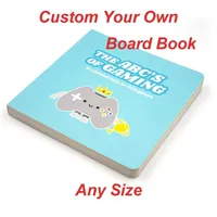 Custom Board Books For Children Baby Learning Korean Chinese English Kid Reading Cardboa Book Short Story Round Corner Printing 220711