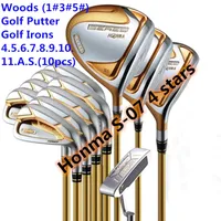 New Golf Club Honma S-07 4 Sterne Golf Complete Clubs Graphit-Wellenfahrer+Fairway Wood+Irons+Putter und Kopfschutz