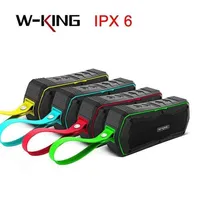 W-King Waterproof Bluetooth Speaker with phone charger Portable Wireless Outdoor Loudspeakers TF Card AUX in with 4000mAh Power Ba243J