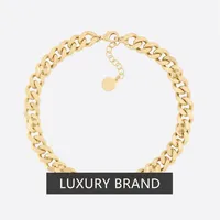 Women's jewelry Luxury brand necklace Fashion personality bracelet Gold ladies necklace Female accessories204h