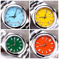 new Top Version Wristwatches Men Super Green Yellow Blue Dial 39mm 41mm 36mm 124300 114300 Automatic Cal.2813 Automatic Mens Watch Watches