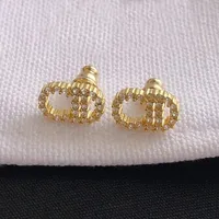 Studörhänge designer smycken kvinnor har frimärken diamantörhängen fest bröllopälskare gåva engagemang lyxiga smycken pärlstänger för brud