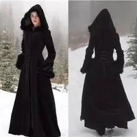 2018 Новый меховый Hallowmas Cloaks Зимние свадебные накидки Wicca Robe теплые слои для невест