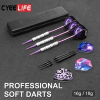 Fléchettes à pointe à pointe à pointe professionnelle Cyeeelife Darts en plastique d'intérieur professionnels ensemble pour les jeux de fléchettes électroniques 220711