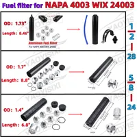 Cup de stockage de filtre à carburant de carburant de voiture Coupe de stockage 1/2-28 5/8-24 Filé pour Napa 4003 Wix 24003