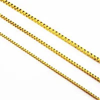 2/2.4/3mm genişlik altın rengi paslanmaz çelik kutu zinciri kolye erkek ve kadınlar için moda paslanmaz çelik kadın kolye jewe177m