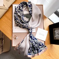 Schals lang dünne Schal Seiden Frauen Paisley Muster Frühlings Sommer Mode Wickeln stilvolle Erklärungen Luxus Foulard Imitation Silkscarves