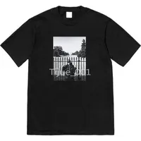 18SS Gizli Beyaz Saray Tee Sınırlı Kutu Yaz Yüksek Son Tasarımcı Sokak T-Shirts Nefes Alabaç Moda Erkek Erkekler Gençlik Sol Basit Kısa Kol Tjamtx125