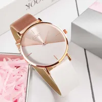 Montres-bracelets Femmes Mesdames Horloge Fashion Creative Two-Couleur Réfléchir Cadran Simple Pure Ceinture Sport Light Relojes de Mujer 2022