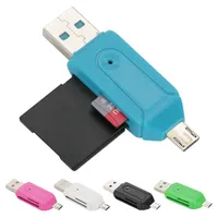 2 In 1 USB OTG Card Reader Adapter Hochgeschwindigkeits-Micro-USB-SD-Kartenleser für Android Computer Laptop