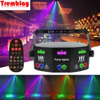 15 Eyes Home Party Laser lighting DMX Disco Laser Stage Lights LED Strobe Lighting DJ Rave Projector Music for Club Parti Nightclub