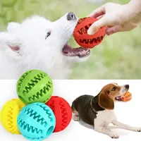 Pet köpek oyuncak interaktif kauçuk toplar küçük büyük köpekler köpek yavrusu kedi çiğneme oyuncakları evcil diş temizleme yıkılmaz köpek maması topu 0628