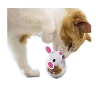 Cat Toys Food Leakage Tumbler Feeder Treat Ball Cute Little Mouse Interactive Toy For Slow Feeding Pet Supplies