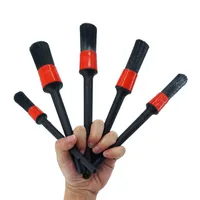5PCS/Set Car Detailing Brushes Cleaning Brush Set Cleaning Wheels Tire Interior Exterior Leather Air Vents Car-Cleaning Kit Tools