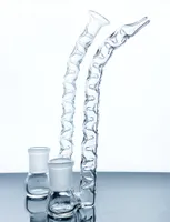 Adaptador de arco de bico de vidro de vidro com buraco côncavo j gancho dimple water camba