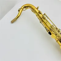 Echte Bilder T-W020 Tenor Saxophon BB Melodie Messing Lacked Gold Professional Holzblasse mit Mundstück-Mundstück-Accessoires