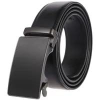 Cintura di modo Reale cinghia nera in pelle per uomo Cinture per fibbia automatica Vendita 110-130 cm Cinturino 16