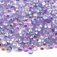 Xulin reçine bedazzler kristal rhinestone şeffaf jöle purple abor non fi fix raund için çivi sanatı dekorasyonu215m