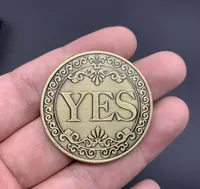 Storbritanniens samlingsmynt tredimensionellt ja eller nej präglad brons Lucky Gold Coins Högkvalitativ utmaning souvenirmynt