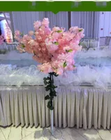 装飾的な花の花輪フォーク偽の桜の花の枝ベゴニアサクラツリーステムイベント結婚式の装飾人工