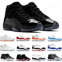 Top Quality Homens Mulheres High Basketball Shoes 11s 25º Aniversário Concord 45 Low LegendBlue Trainers 11 Criado Prom Noite Gamma Blue Boys Sneakers