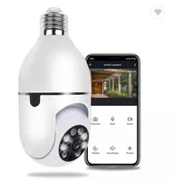 Yiiot E27 Base 1080p Sistema de seguridad de hogar inteligente Vista remota Mini Vigilancia inalámbrica HD 360 Ver Luces Wifi de red Cámara de bombillas