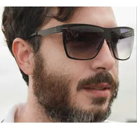 선글라스 Feishini 2022 고품질 안경 빈티지 플라스틱 티타늄 큰 프레임 사각형 남성 편광 브랜드