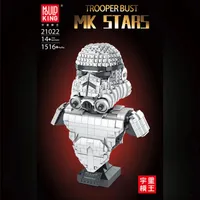 Lepin MOC Blocks Mold King 21022 Trooper Bust Display Building Set zonder originele doos voor volwassenen Collectible Gift Model-Hy