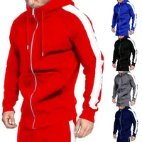 Men&#039;s Tracksuits Winter Cardigan Sweater Men&#39;s Sports Suit Cotton Blend Long Sleeve Hooded Stripeds Pattern Fashion Sport 5 Colors Polye