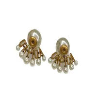 Orecchini di perle di moda aretes Oreccchini per donne amanti del matrimonio per matrimoni Impegno per i gioielli con scatola HB0829209G