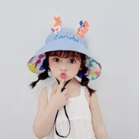 Big Brim Baby Sun Hat Summer Kids Bucket Hat for Girls Boys Double Side Wear Children Cap Travel Travel Hats Caps