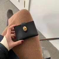 Card bag female multi card slot change hand holding short Wallet