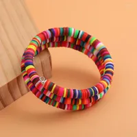 Bangle Boho Ethnic Multilayers Polymer Clay Disc Beads For Women Fashion Colorful Spiral Bracelet Jewelry 2022BangleBangle Raym22