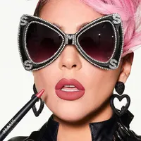 Sen Maries Diamond Sunglasses Women 2021 Luxulry Brand Butterfly Grastize Exclured Men Gen Crystal Glasses UV400 Oculos260y