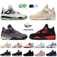 2022 Seafoam 4s Jumpman 4 Basketball Shoes Midnight Navy Craft Purple Sail White Oreo Red Thunder Blue Canvas Black Cat Bred Military Taupe Haze Trainers Sneakers