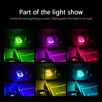 Luci notturne Touch Car Automobile USB Atmosphere Light Mini LED decorativo Ambiente Ambient Colorato Interni Auto Accessories