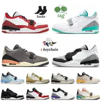 Jumpman Low Basketball Shoes 2022 Legacy 312 Chicago Red Turquoise Light Smoke Gray Just Don Billy Hoyle Lakers Big Tize 12 Sneakers Sports Entrenadores criados Cemento