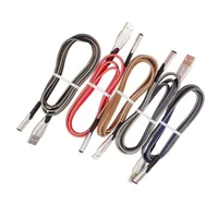 Zinc Alloy USB Cables 2.4A Fast Charging Braided Type C Micro Charger Cable Wire Cord for Samsung Xiaomi Smart Phone