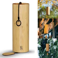 Decorative Objects & Figurines Bamboo Chord Wind Chimes Windchime Handmade Wooden Music Boho Outdoor Home Garden Decoration Windbell
