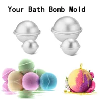 24pcs lot Metal Aluminum Bath Bomb Mold Half Round Ball DIY Bathing Tool Accessories Creative Cake Baking Pastry Mould Shippi255O