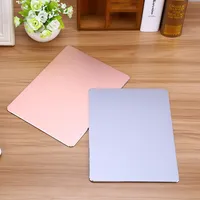 Pad in lega di alluminio quadrata in alluminio antiscivolo in gomma inferiore mouse pad impermeabile mousepad gioco mouse mouse 4 colori