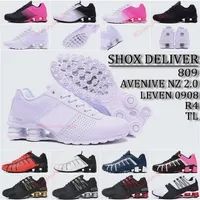 Shox 809 Avenive NZ TL R4 Soccer Shoes Dark Blue Black White Pink Grey Gold Deliver Men Women Running Brand Sneakers Designer Trainers Football Athletic Professional